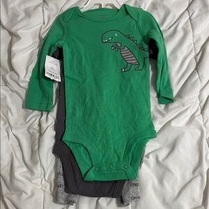 Carter's Green Dinosaur Bodysuit One Piece